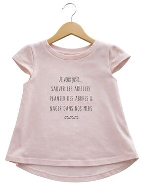 5/$10 Tag Baby Girl Soft Pink "Save the Bees" T-Shirt